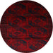 Round Traditional Chocolate Brown Persian Rug, tr2672