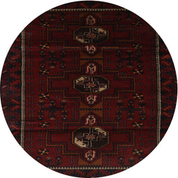 Round Traditional Mid Gray Persian Rug, tr2677