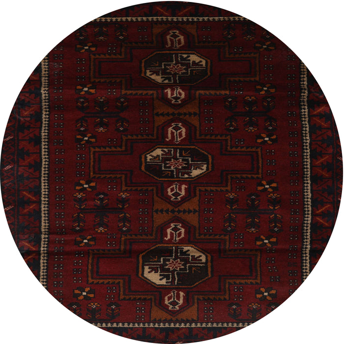 Round Traditional Mid Gray Persian Rug, tr2677