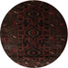 Square Machine Washable Traditional Black Brown Rug, wshtr2680