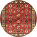 Round Traditional Red Animal Rug, tr268