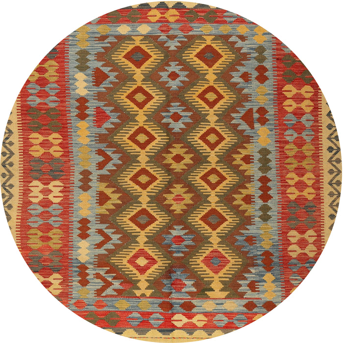 Round Traditional Gold Persian Rug, tr2697