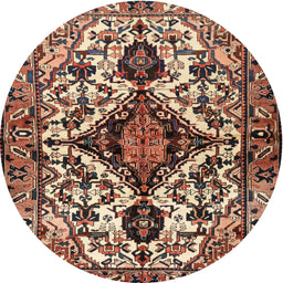 Square Machine Washable Traditional Sandy Brown Rug, wshtr2702