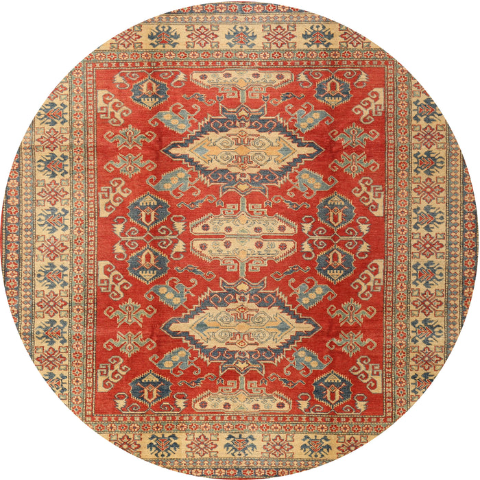 Round Traditional Metallic Gold Persian Rug, tr2712