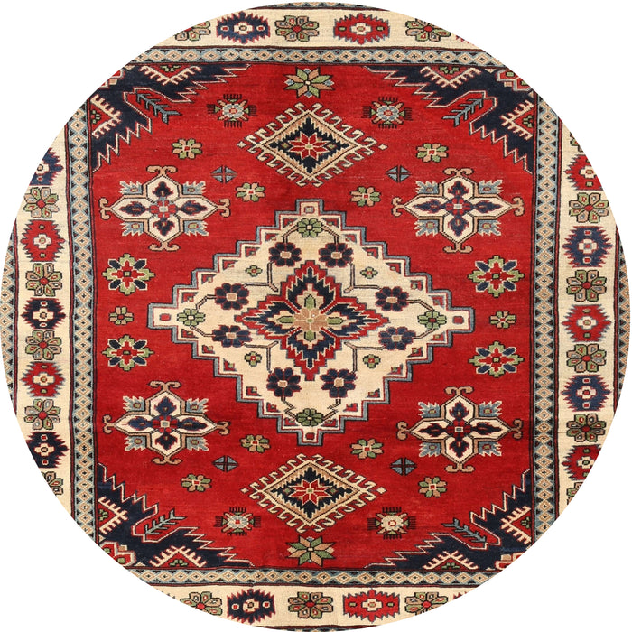 Square Machine Washable Traditional Tomato Red Rug, wshtr2723