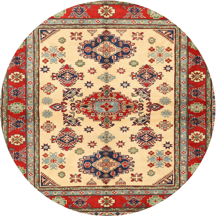 Round Traditional Fire Brick Red Persian Rug, tr2725