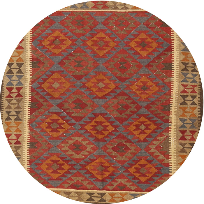 Square Machine Washable Traditional Red Rug, wshtr2728