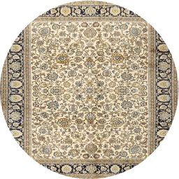 Square Machine Washable Traditional Brown Rug, wshtr2734
