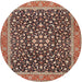 Round Traditional Red Persian Rug, tr2735