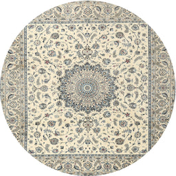 Square Machine Washable Traditional Sage Green Rug, wshtr2736