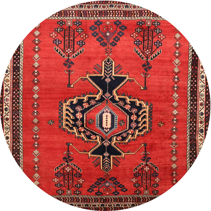 Square Machine Washable Traditional Sienna Brown Rug, wshtr274