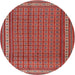 Square Machine Washable Traditional Red Rug, wshtr2754