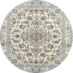 Round Traditional Gray Persian Rug, tr2777