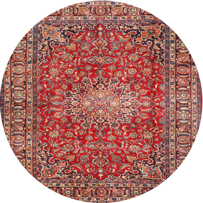 Square Machine Washable Traditional Light Copper Gold Rug, wshtr2780