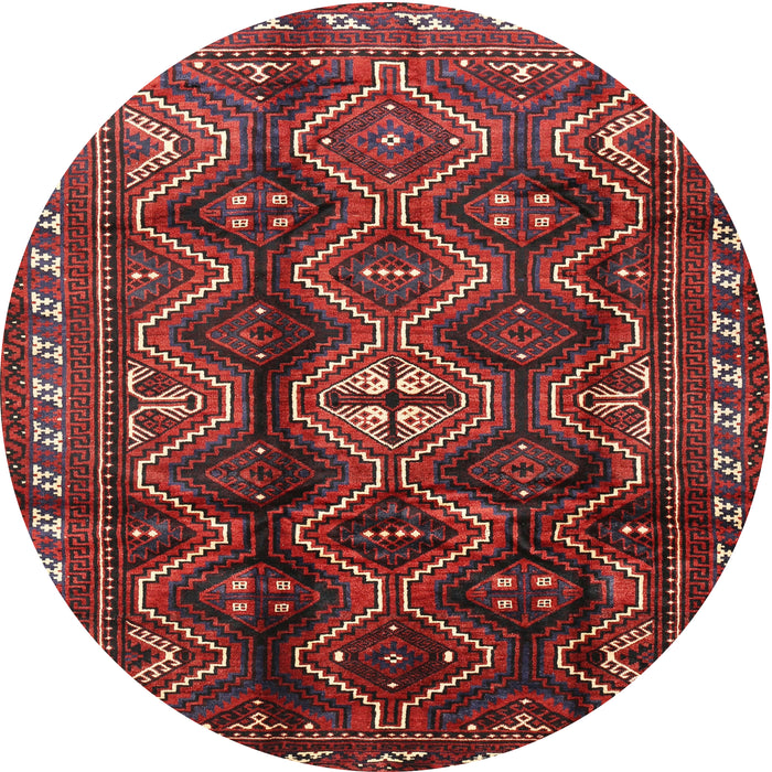 Square Machine Washable Traditional Chestnut Brown Rug, wshtr2788