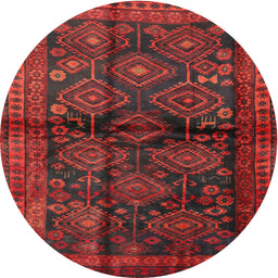 Square Machine Washable Traditional Red Rug, wshtr2790