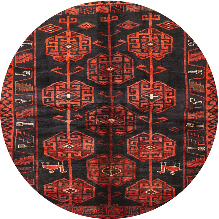 Round Traditional Red Persian Rug, tr2792