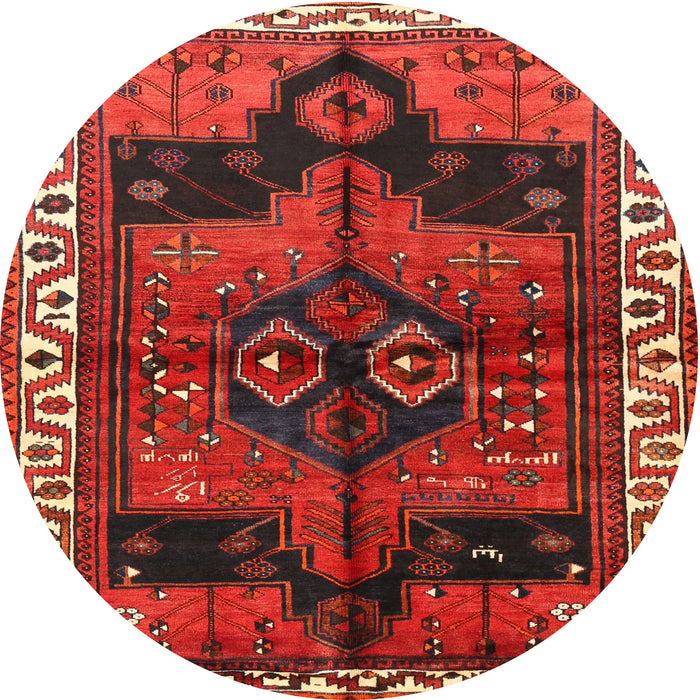 Round Traditional Sienna Brown Persian Rug, tr2793