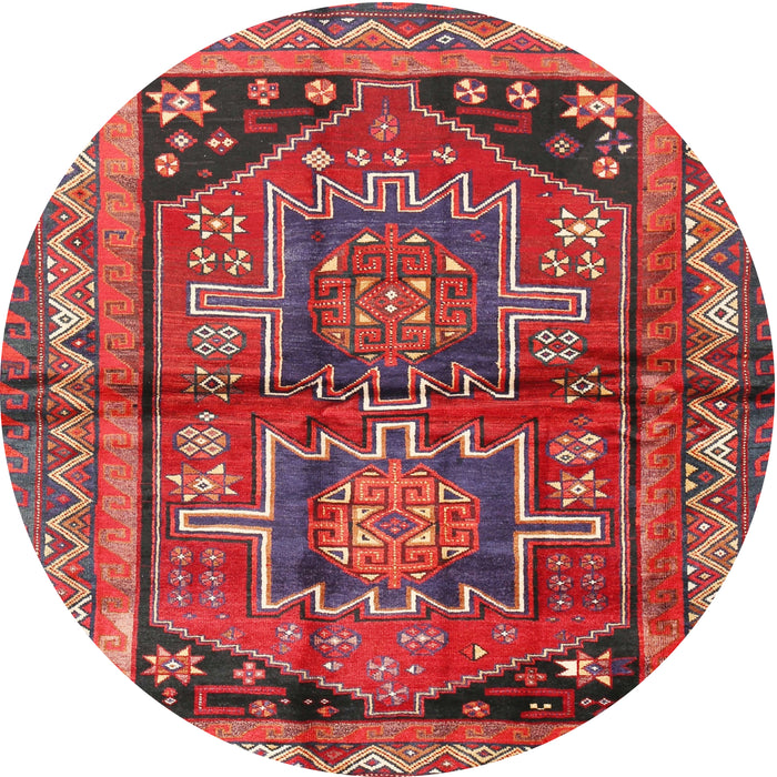 Round Traditional Dark Almond Brown Persian Rug, tr2795