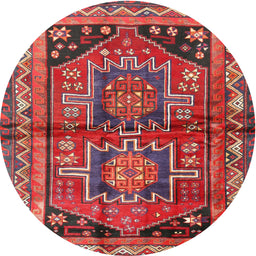Square Machine Washable Traditional Dark Almond Brown Rug, wshtr2795