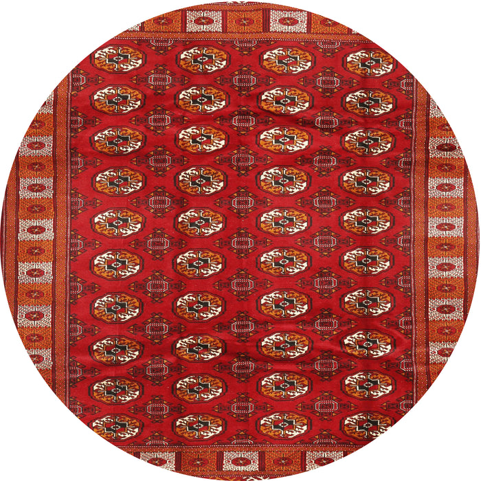 Square Machine Washable Traditional Red Rug, wshtr2809