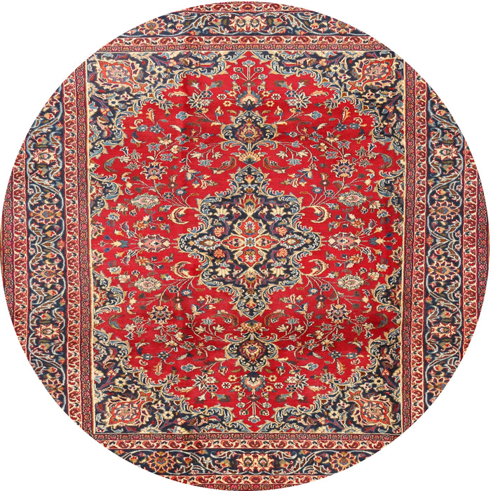 Round Traditional Camel Brown Persian Rug, tr2811