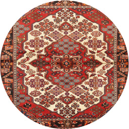 Square Machine Washable Traditional Tomato Red Rug, wshtr2820