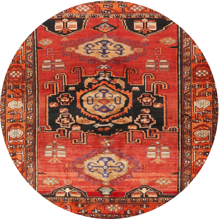 Round Traditional Red Persian Rug, tr2821