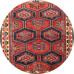 Square Machine Washable Traditional Dark Almond Brown Rug, wshtr2828