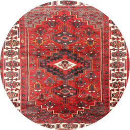 Square Machine Washable Traditional Red Rug, wshtr2830