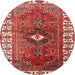 Square Machine Washable Traditional Red Rug, wshtr2830