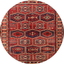 Square Machine Washable Traditional Dark Gold Brown Rug, wshtr2831