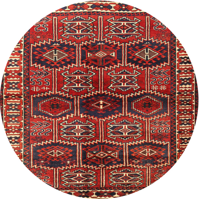 Square Machine Washable Traditional Dark Gold Brown Rug, wshtr2831