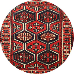 Square Machine Washable Traditional Brown Rug, wshtr2832