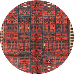 Square Machine Washable Traditional Sienna Brown Rug, wshtr2834