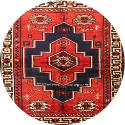 Square Machine Washable Traditional Dark Gold Brown Rug, wshtr2835