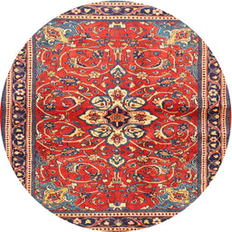 Square Machine Washable Traditional Camel Brown Rug, wshtr2838