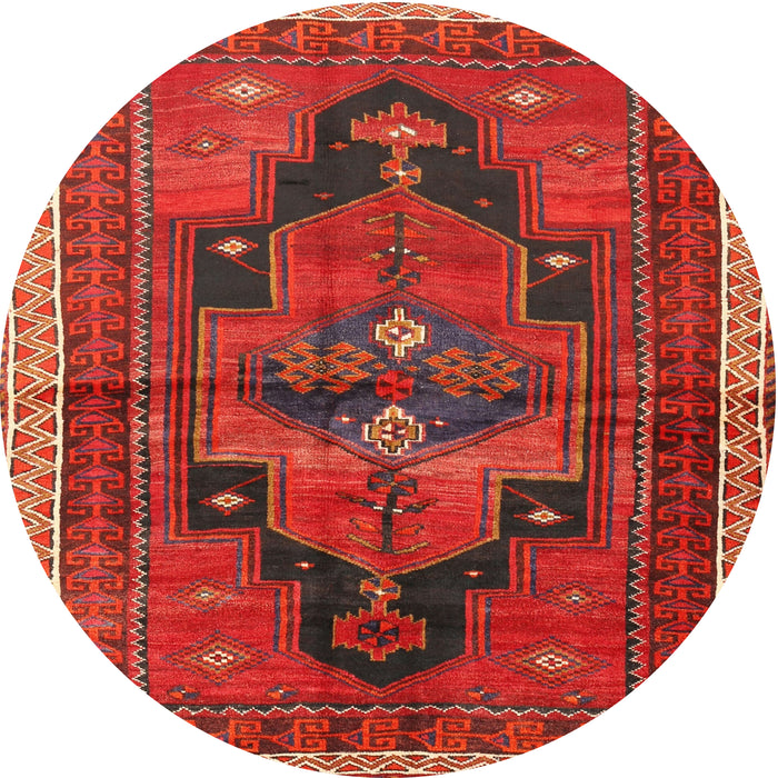 Round Traditional Red Persian Rug, tr2842