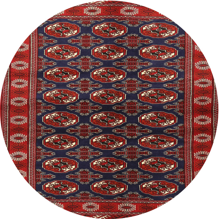 Round Traditional Red Persian Rug, tr2847