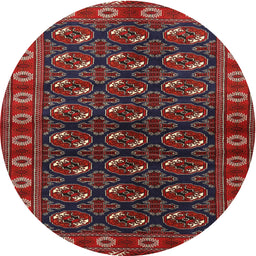 Square Machine Washable Traditional Tomato Red Rug, wshtr2847