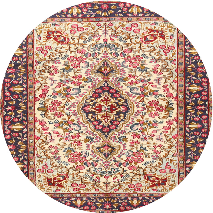 Round Traditional Brown Persian Rug, tr2848