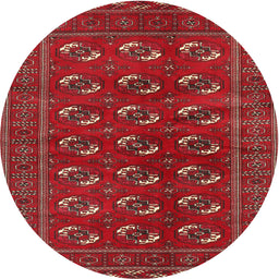 Square Machine Washable Traditional Cherry Red Rug, wshtr2854
