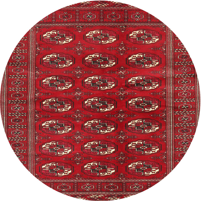 Square Machine Washable Traditional Cherry Red Rug, wshtr2854