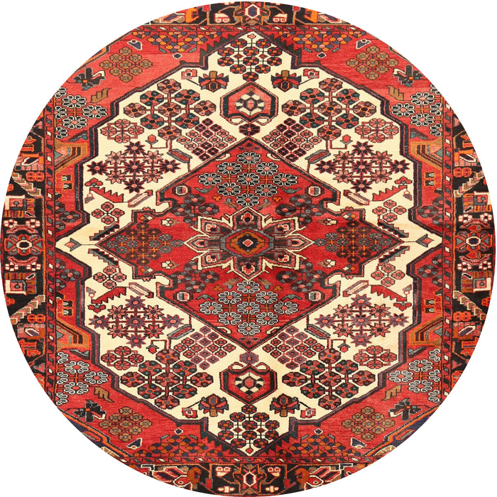 Round Traditional Red Persian Rug, tr2857