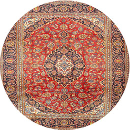 Square Machine Washable Traditional Fire Brick Red Rug, wshtr2876