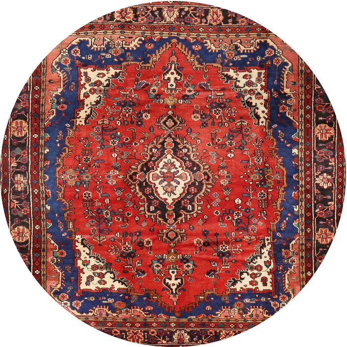 Round Traditional Red Persian Rug, tr2882