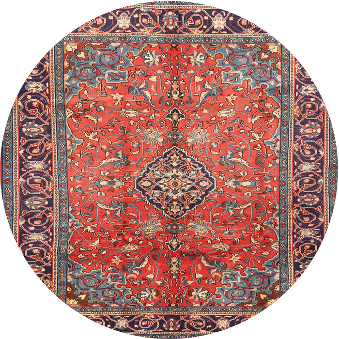 Square Machine Washable Traditional Camel Brown Rug, wshtr2890