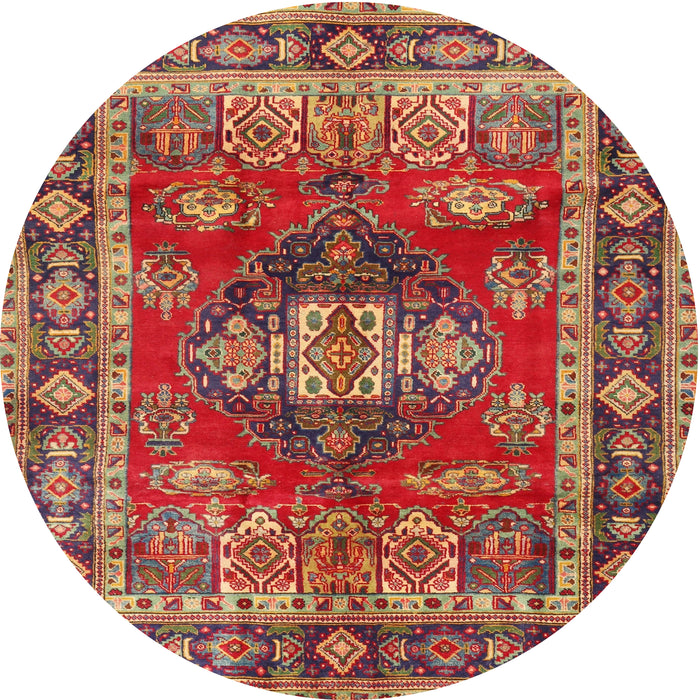 Round Traditional Brown Persian Rug, tr2897