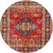 Square Machine Washable Traditional Peru Brown Rug, wshtr2897