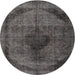 Round Traditional Gray Persian Rug, tr2904